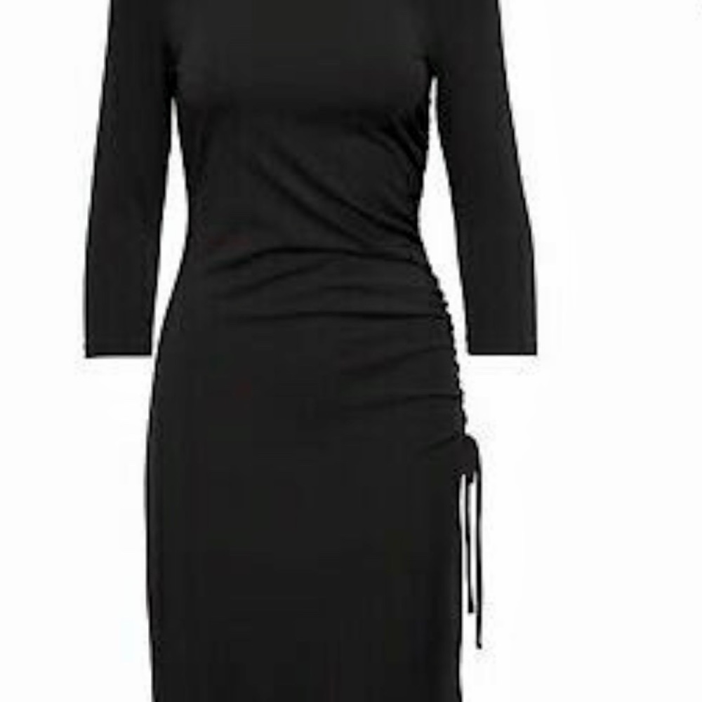 Banana Republic Red side ruched midi dress